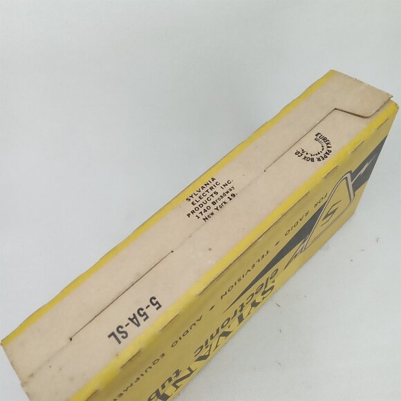 WWII Era Electronic Tube With Box Set Of 5 Sylvania Model 6AX8 NOS NIB 1940s - Picture 15 of 15